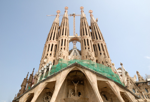 Urlaub Barcelona - Last Minute Reisen Spanien günstig buchen - Architektur attraktion barcelone basilika varna berühmt catalonia christchurch dom rep euromünzen europa exterior katholisch kirche konstruktion niemand orientierungslichter religion religiös sagrada familia spanien spanien england spanischer stil 2008.