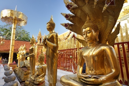Urlaub Chiang Mai - Last Minute Reisen Thailand günstig buchen - Chiang Mai, Thailand, Buddah, Statue, Tempel, Asien.