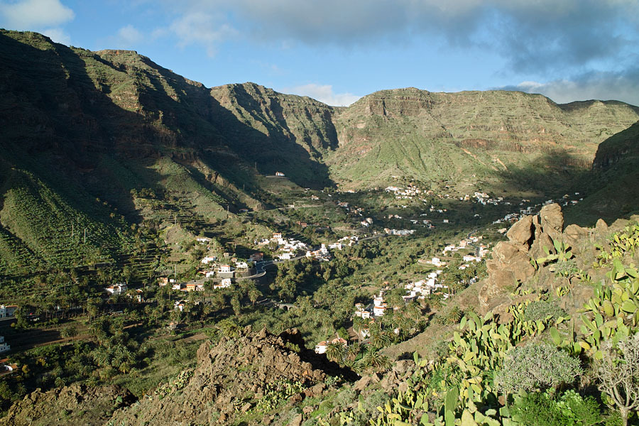 La Gomera Valle Gran Rey - Das Tal des großen Königs - Valle Gran Rey, Kanaren, Tal, Spanien, Berg,.