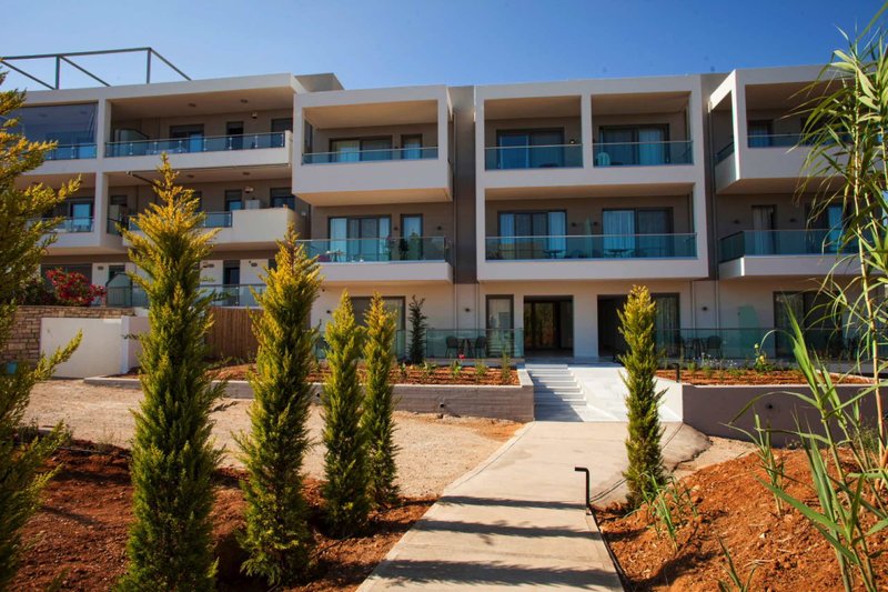 Minos Aparthotel in Rethymno, Chania (Kreta) Außenaufnahme