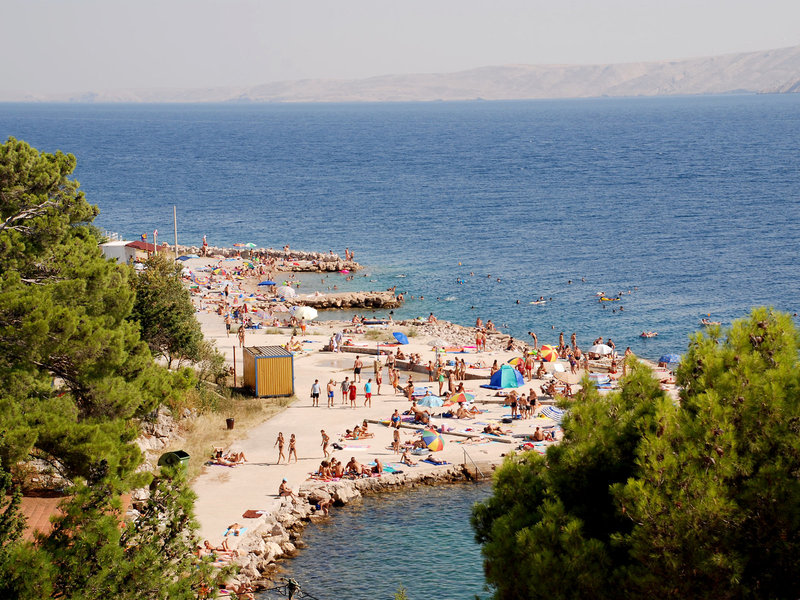 Zagreb in Karlobag, Rijeka (Kroatien) Strand