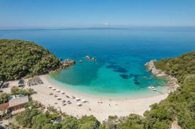 Theros Blu in Sarakiniko, Preveza (Epiros/Lefkas) Strand Theros Blu in Sarakiniko, Preveza (Epiros/Lefkas) Strand