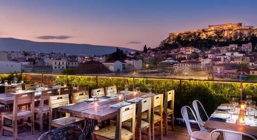 360 Degrees Hotel in Athen, Athen Terasse