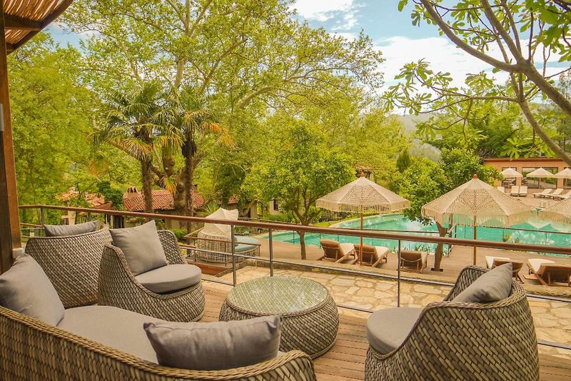 Nuup Hotel in Marmaris, Dalaman Terrasse