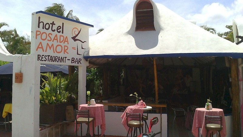Hotel Posada Amor in Puerto Morelos, Cancun Terasse