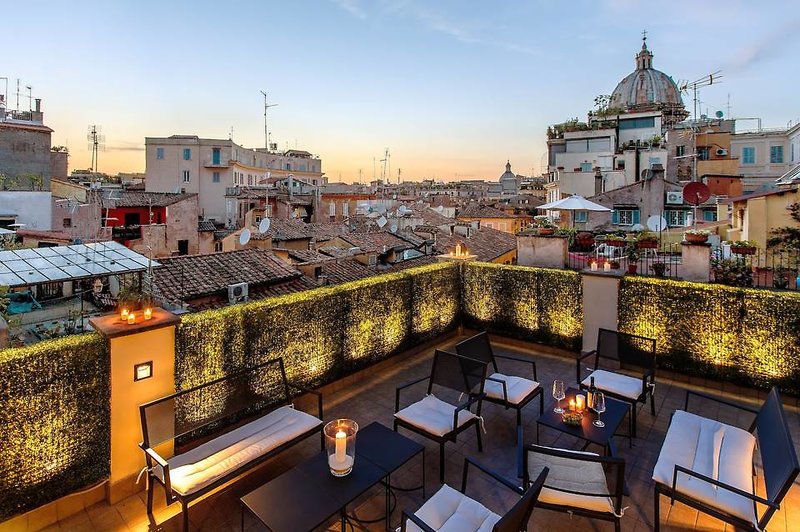 Hotel Smeraldo in Rom, Rom-Fiumicino Terrasse