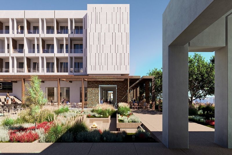 Tinos Beach Hotel in Kionia, Mykonos Außenaufnahme