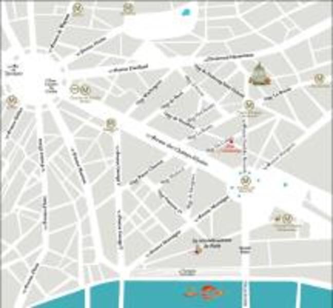 NH Paris Champs-Elysées in Paris, Paris-Charles De Gaulle Landkarte
