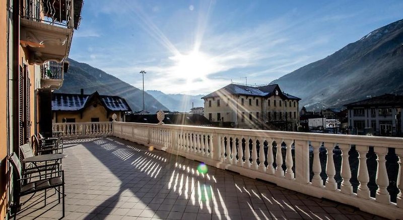 Hotel Bernina in Tirano, Mailand (Malpensa) Terrasse