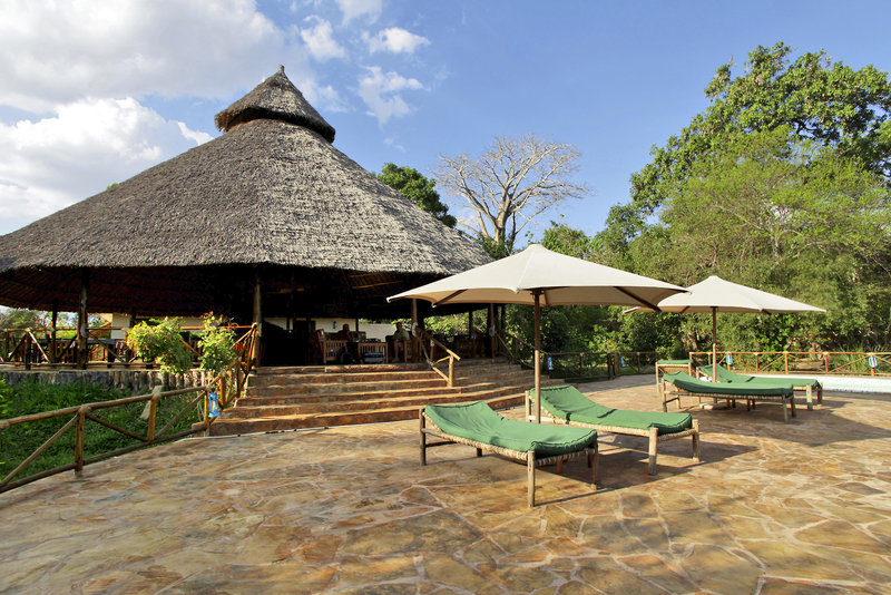 Selous Riverside Safari Camp in Selous-Wildreservat, Zanzibar (Tansania) Außenaufnahme