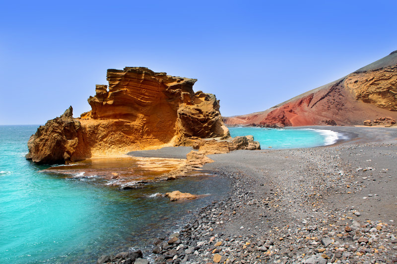 El Hotelito del Golfo in El Golfo, Lanzarote Strand