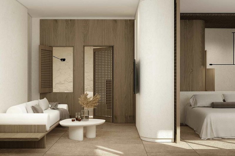 Aelia Thalassa in Karterados, Santorini Badezimmer