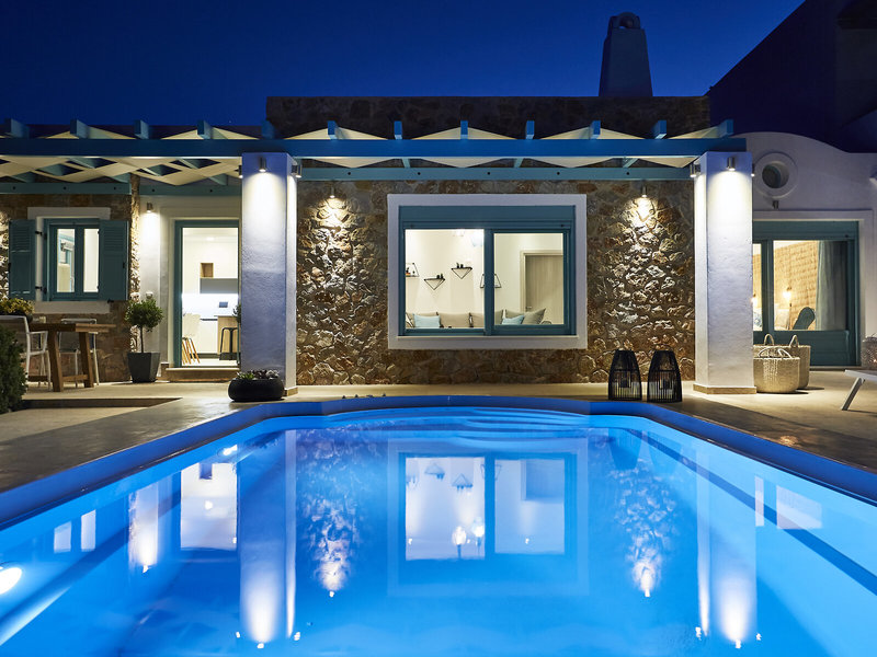 Almyriki Beach Villa in Monolithos, Santorini Hallenbad