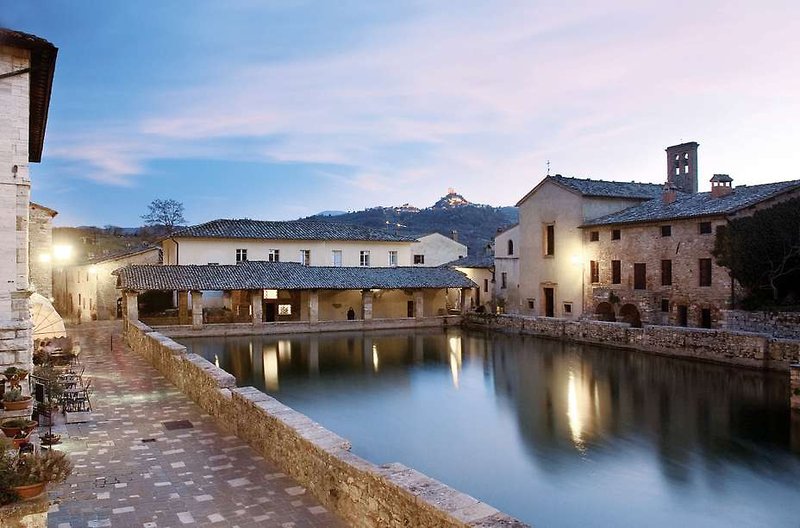 Albergo Le Terme in Bagno Vignoni, Florenz Außenaufnahme