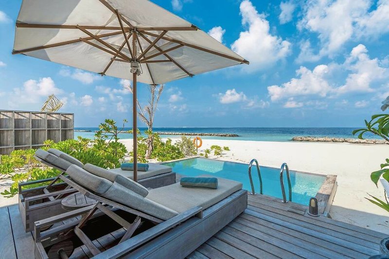 Kagi Maldives Resort & Spa in Kagi, Male (Malediven) Terrasse