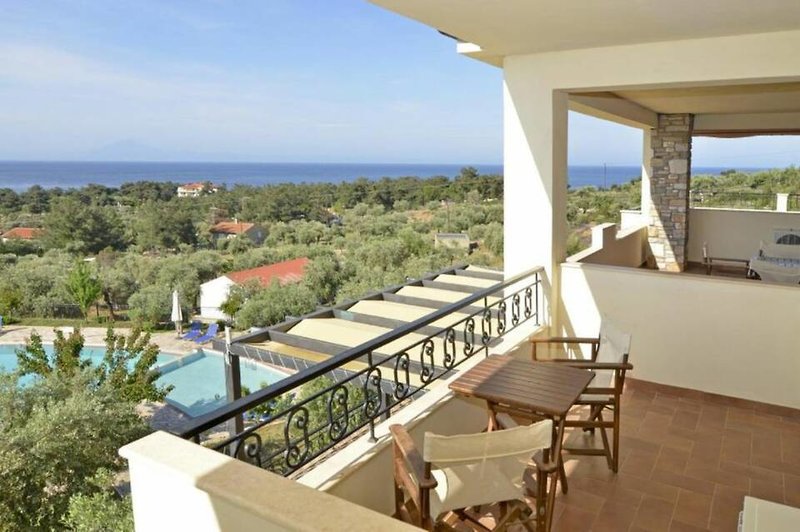 Hotel Moonbeam in Pefkari, Kavala (Thassos) Terrasse