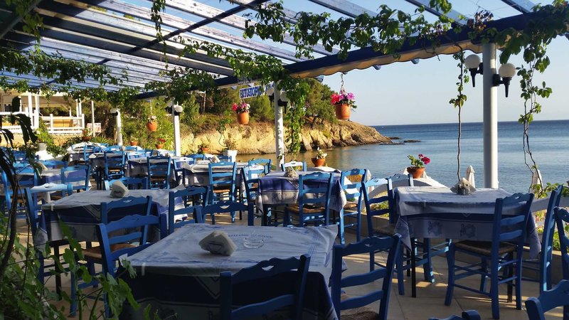 Green Velvet Hotel in Pefkari, Kavala (Thassos) Terasse