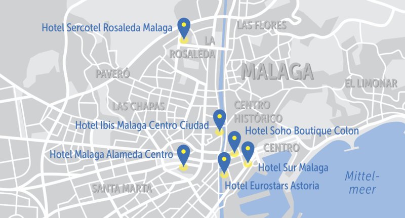 ibis Malaga Centro Ciudad in Málaga, Malaga Landkarte