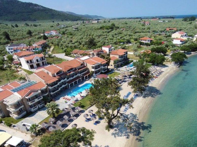 Rachoni Bay Hotel in Skala Rachoni, Kavala (Thassos) Luftaufnahme
