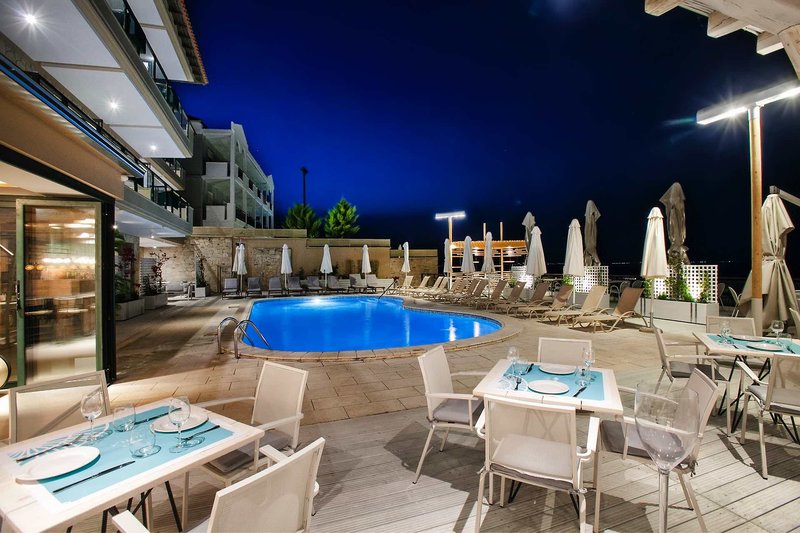 Rigas Boutique Hotel in Afitos, Thessaloniki (Chalkidiki) Terasse