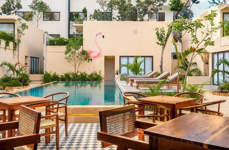 Collection O Faisano Boutique Luxury Hotel, Tulum Beach in Tulum, Cancun Terrasse