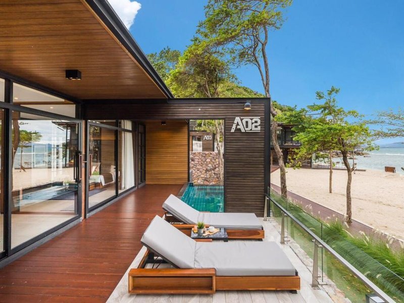 The Cabin Beach Resort in Haad Rin, Koh Samui (Thailand) Terrasse