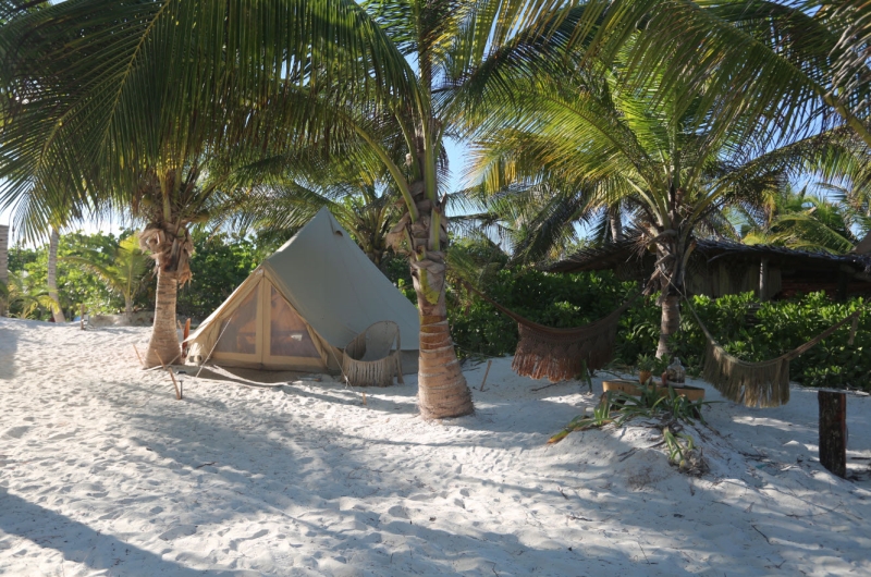 Hotel Glampikal in Tulum, Cancun Strand