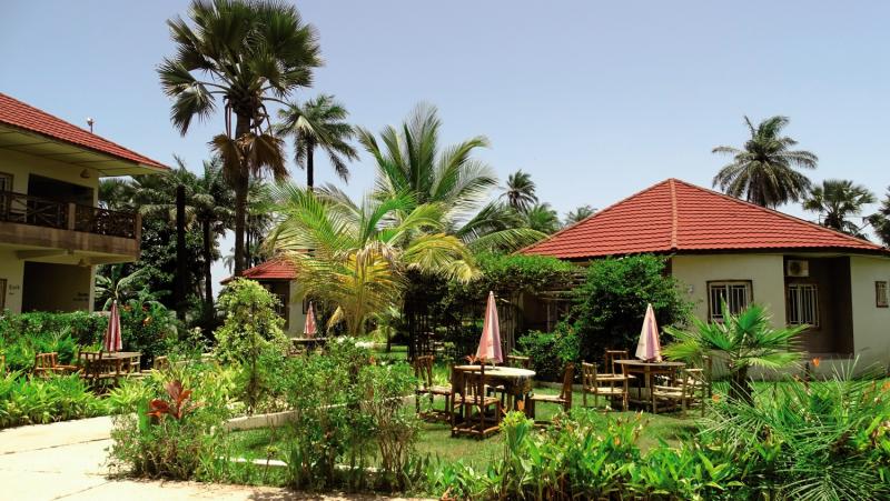 Bamboo Garden Hotel in Kololi Beach, Banjul (Gambia) Garten