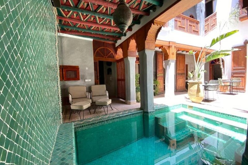 Riad Bab Yacout in Marrakesch, Agadir (Marokko) Hallenbad
