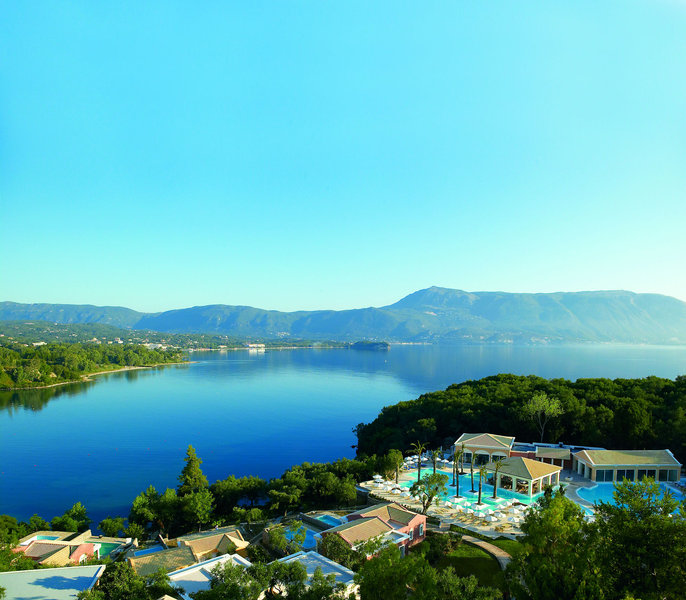 Grecotel Eva Palace in Tzavros-Kommeno, Korfu Luftaufnahme