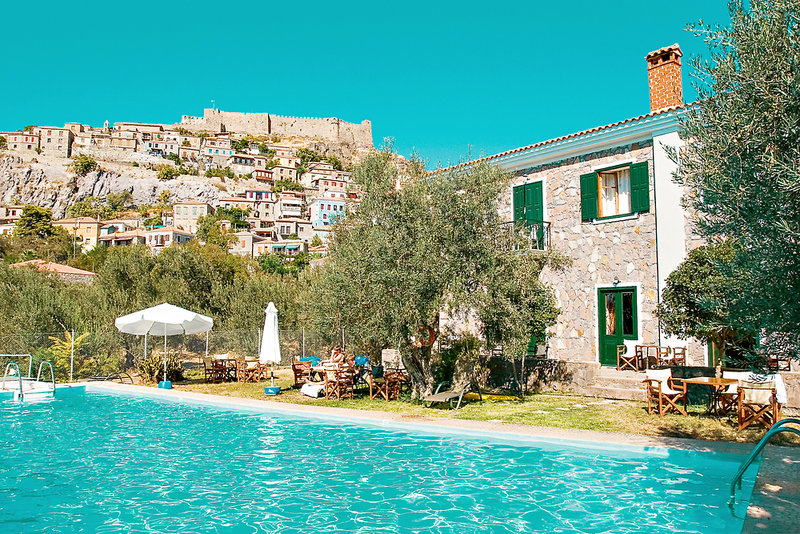Amfitriti in Molyvos, Mytilene (Lesbos) Außenaufnahme