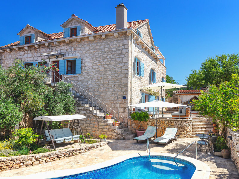 Villa Vicina in Milna (Brac), Split (Kroatien) Außenaufnahme