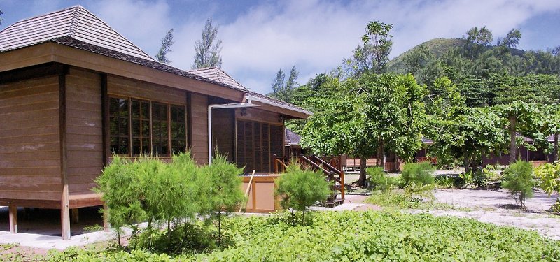 Heliconia Grove in Côte d'Or, Mahe, Seychellen Außenaufnahme