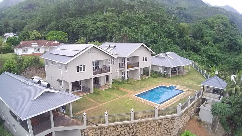 Bambous River Lodge in Bel Ombre, Seychellen Luftaufnahme