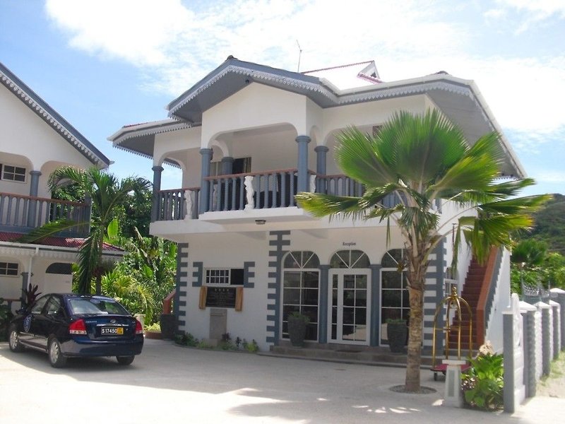 Chateau Sans Souci in Insel Praslin, Mahe, Seychellen Außenaufnahme