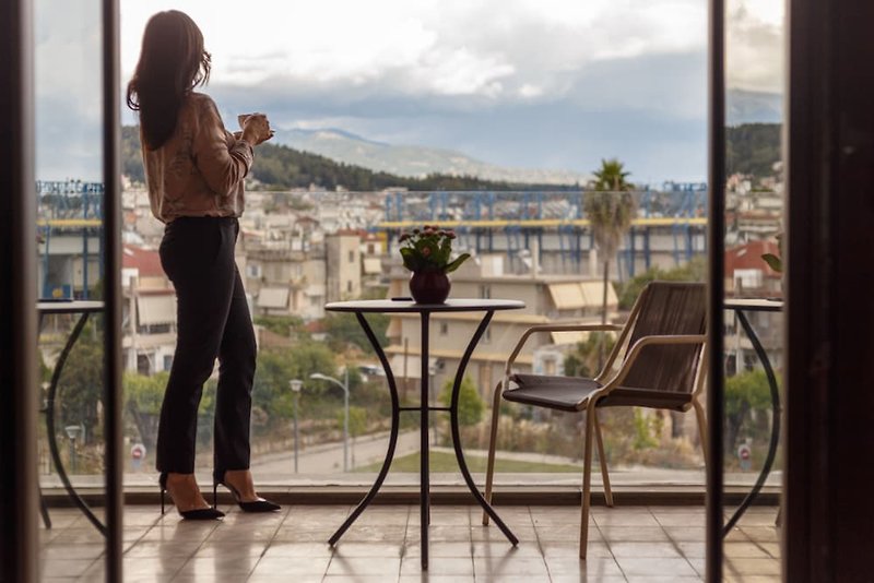 Marpessa Smart Luxury Hotel in Agrinio, Athen Terrasse