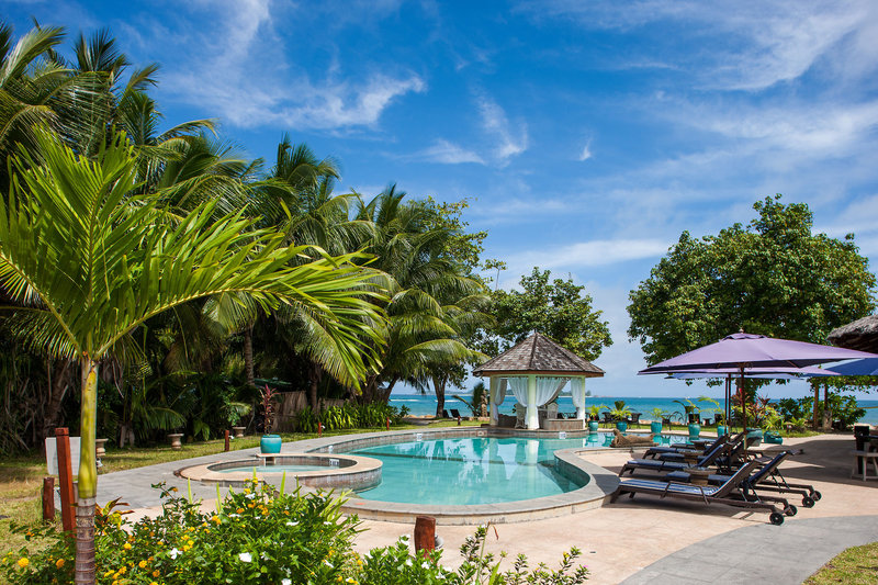 Castello Beach Hotel in Anse Kerlan, Seychellen Pool