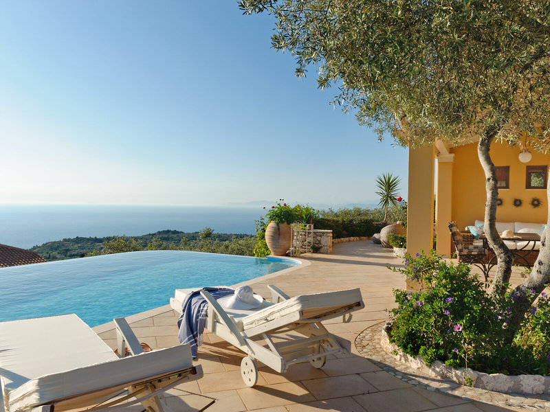 Art Blue Villas in Tsoukalades, Preveza (Epiros/Lefkas) Terrasse