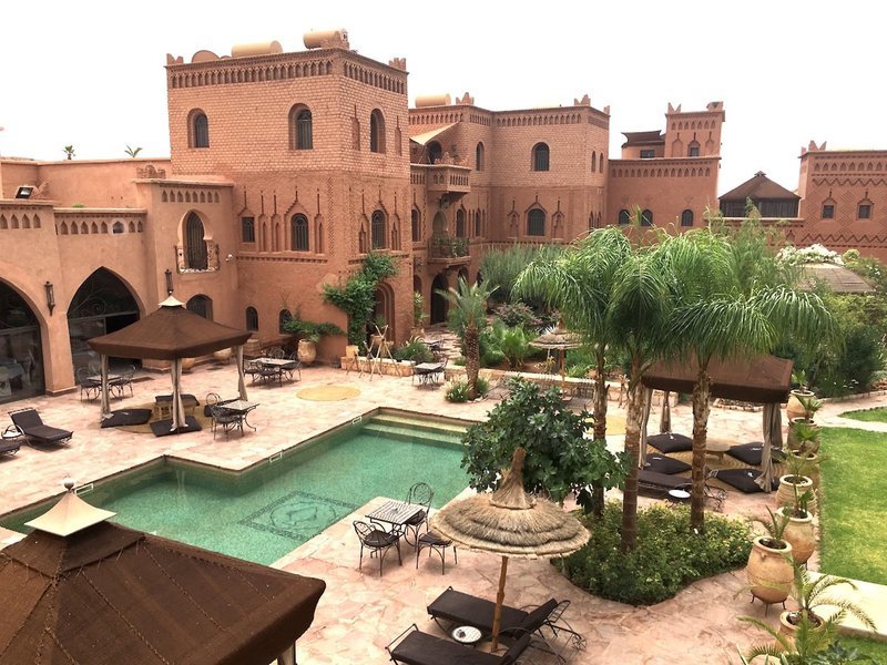 Riad Ksar Ighnda in Ait Ben Haddou, Marrakesch (Marokko) Außenaufnahme