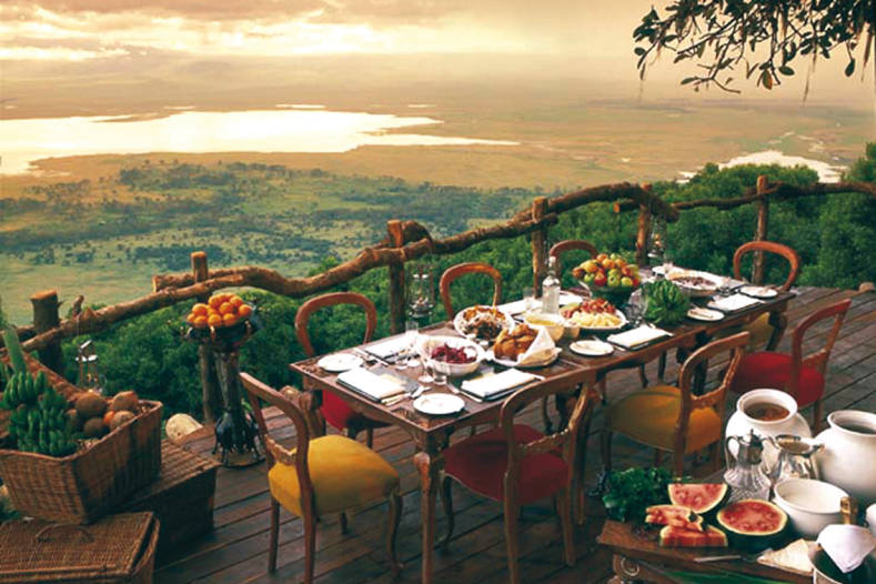 Ngorongoro Crater Lodge in Ngorongoro-Naturschutzgebiet, Kilimanjaro (Tansania) Restaurant
