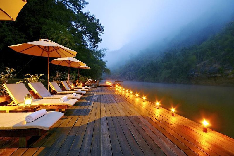 River Kwai Resotel in Kanchanaburi, Bangkok Terrasse