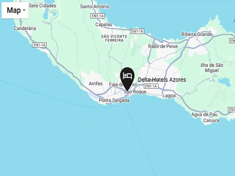 Delta Hotels Azores in Ponta Delgada, Ponta Delgada (Azoren) Landkarte Delta Hotels Azores in Ponta Delgada, Ponta Delgada (Azoren) Landkarte