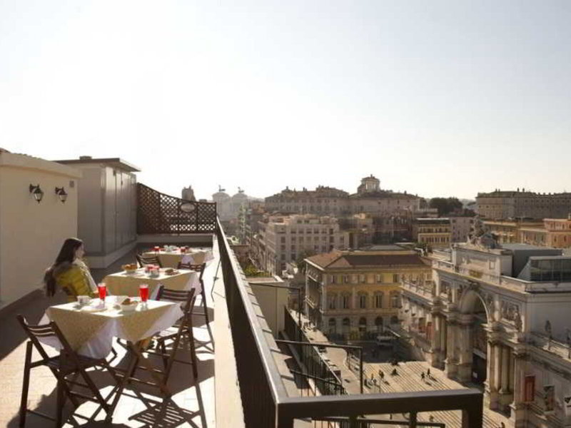 Hotel Esposizione in Rom, Rom-Fiumicino Terrasse