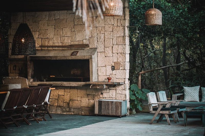 Vida Silvestre in Tulum, Cancun Terrasse