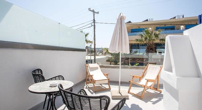 Dimitra Boutique Rooms in Faliraki, Rhodos Terrasse