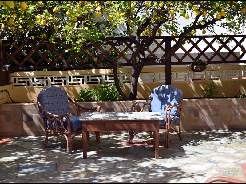 La Luna Beach in Stalida, Heraklion (Kreta) Terrasse
