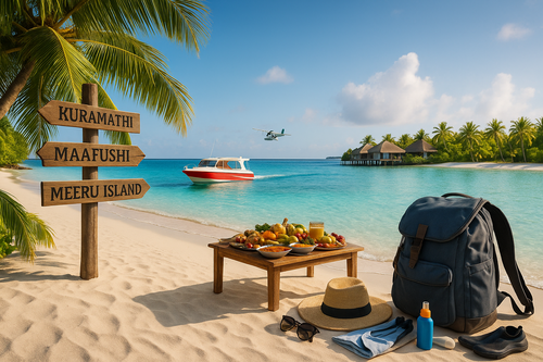 Malediven Resort Strandblick