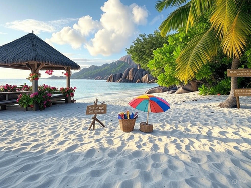 Malediven Resort Strandblick