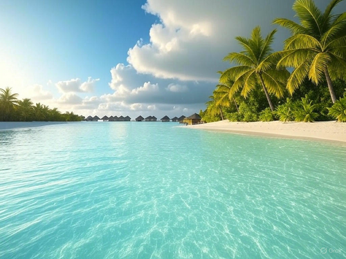 Malediven Resort Strandblick