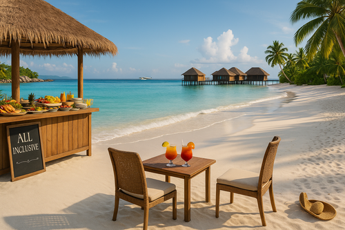 Malediven Resort Strandblick